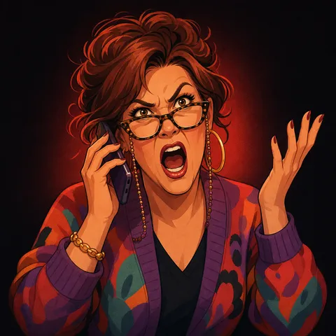 Illustration of Denise, The Angry Customer